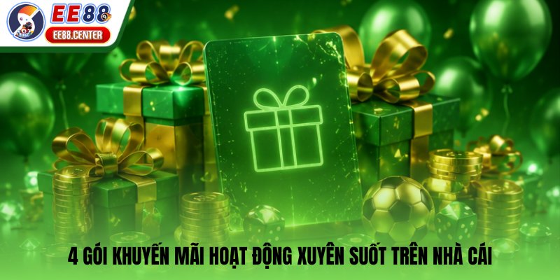 4 gói khuyến mãi hoạt động xuyên suốt trên nhà cái